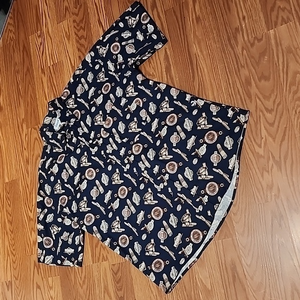 Alexander‎  Martin cigar short sleeve button down shirt lg  la mejor seleccion